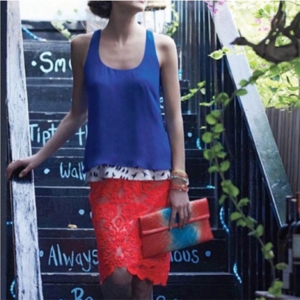 Maeve racerback layered tank top